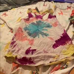 Homemade tie-dye tank top